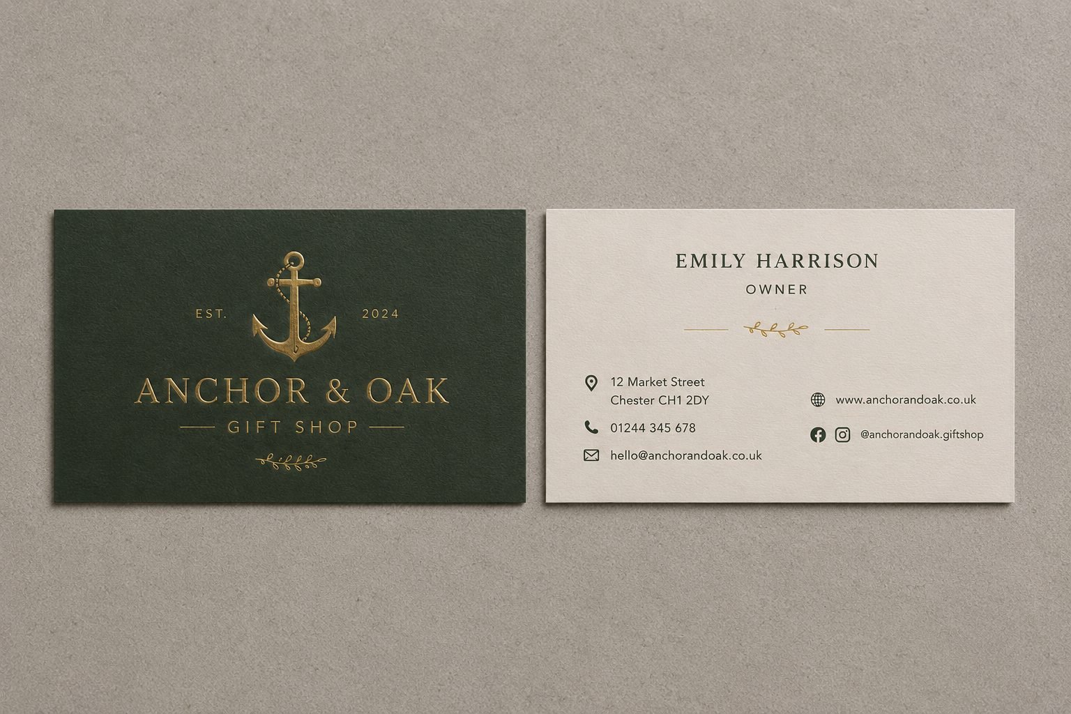 Business Card Design design example for Retail & Shops
