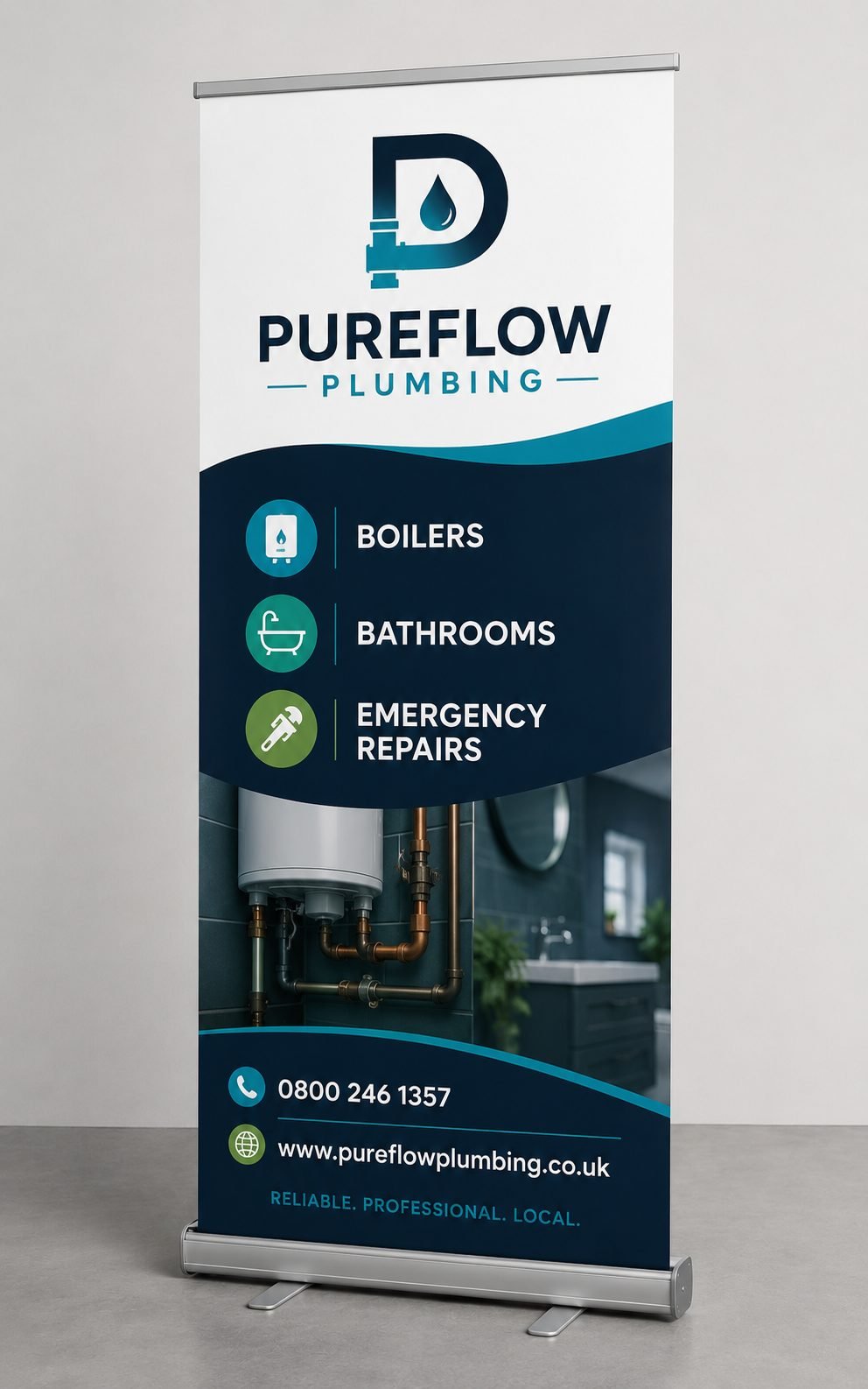 Banner Stand Design design example for Trades & Services