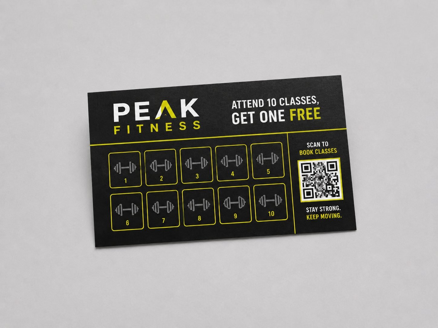 Loyalty Card Design design example for Health & Wellbeing