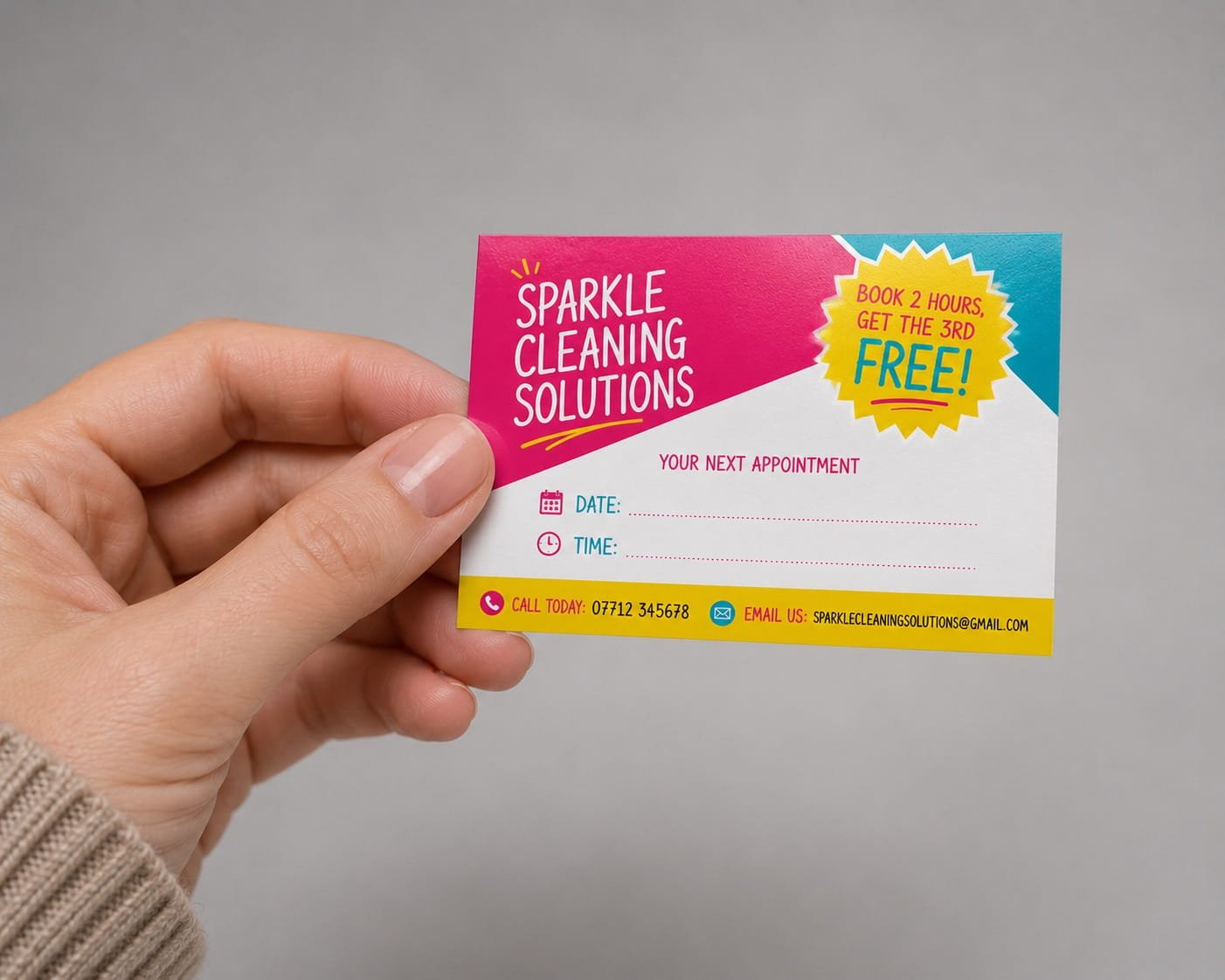Custom appointment card printing for service businesses