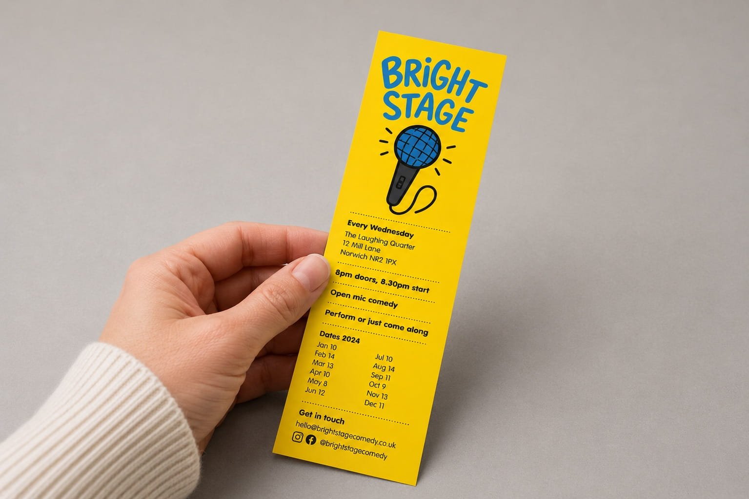 Promotional bookmark printing for events and businesses